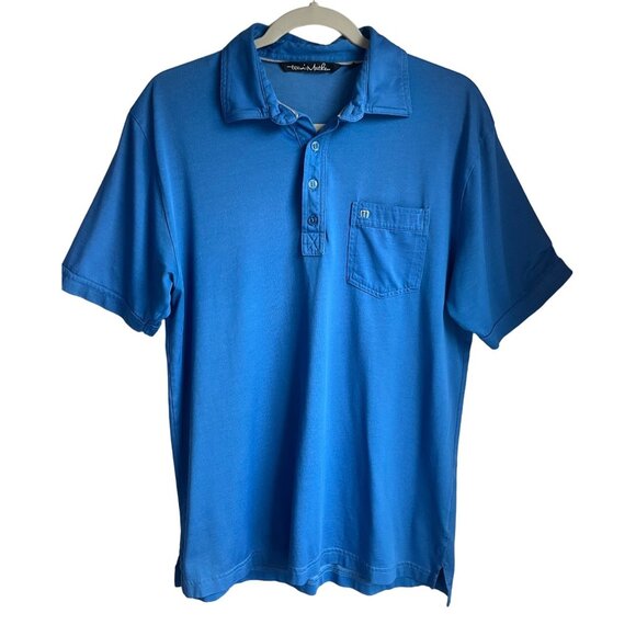 Travis Mathew Other - Travis Mathew Men's Sz Medium Polo Shirt  Royal Blue Golf Pima Cotton bl…